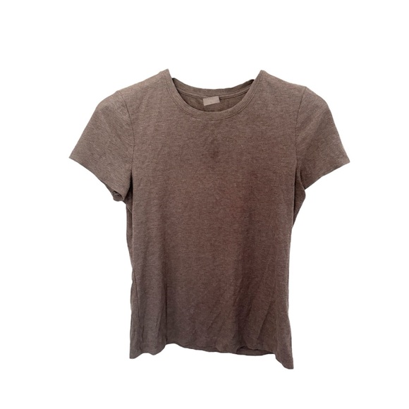 Calia Carrie Underwood Modal Slim Tee Brown Beige Tan Short Sleeve Top Large - Picture 1 of 5